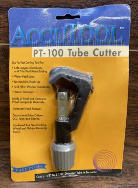 Pt-100 Accutool Vintage 1994 Tube And Pipe Cutter Usa Made - 1/8 Inch To 1 O.d