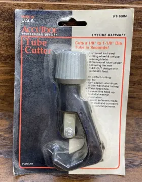 Pt-100m Accutool Vintage 1994 Tube And Pipe Cutter / Reamer Usa Made - 1/8 Inch To 1 O.d