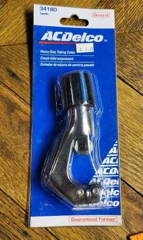 34180 Acdelco Tool Heavy Duty Tubing Cutter Nos On Card Rare