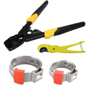 Apollo 726084548190 1/2 Inch To 3/4 Pex-b Pipe Tubing Cutter And Pinch Clamp Tool With Clam