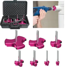 Berzo 767776649696 7pcs Triple Blade Pvc Pipe Reamer Kit 3 Blades Fitting Saver Tool For Pl