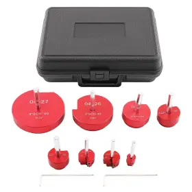 Re01ak Bfo 8x Pvc Pipe Reamer Set With 1/2 Inch Aluminum Socket Fitting Saver For Water Pipes Red
