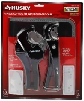 90279 Brand Synyey Husky 4-piece Pvc Cutting Kit With Foldable Pouch And Replacement Blades