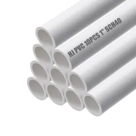 Sch40 Branded 786102999946 4ft Feet Pvc Pipe 10pcs White Industrial Pipes 1 Inch