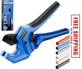 Ez251002 Branded Ratchet Pvc Pipe Cutter Cuts Up To 3 Inch Heavy-duty Aluminum Tubing Cutte