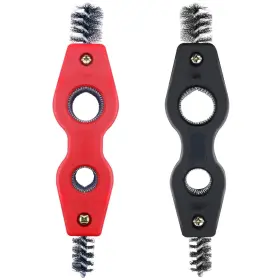 Btd 445055565525 2 Pcs 4 In 1 Copper Tubing Brush 1/2 And 3/4 Pipe Cleaner Red Black