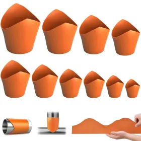 Canumer Wbfgy1455 10 Pcs Pipe Saddle Template Cutting Guide Set Precision Wrap Around Notche