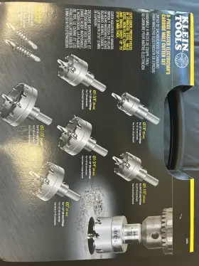 31873 Carbide Hole Cutters Klein 8pc Cutter Kit Nib