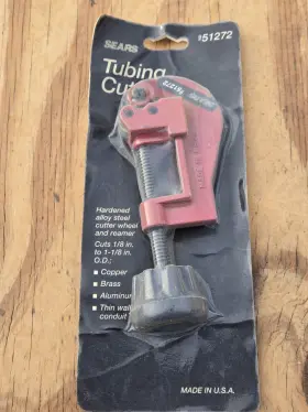 9-51272 Craftsman 51272 951272 Vntg Nos Sears Usa Tubing Cutter Tool 1/8 Inch To 1-1/8 Thin Wall