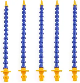 Rnfppipe-300-ws-5 E-outstanding 5pcs 30cm 1/4inch Thread Round Nozzle Flexible Blue Orange