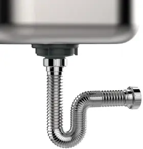030701-4100 Easydrain Flexible P-trap For 1-1/2 Inch Drain Pipes Chromed - 24