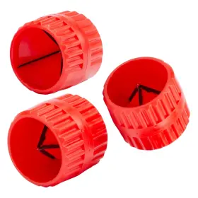 Qmcgj-3h Edgnb 3 Pcs Red Inner-outer Reamer Pipe Tube Deburring Copper Tubing Chamfer