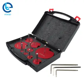 1179302 Etecgo 9pc 1/2 Inch 2 2-1/2 3 4 3/4 1 1-1/2 1-1/4 Fitting Saver Pvc Pipe Reamer Kit