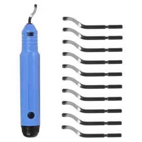 Usxl040 Foccts Metal Deburring Tool Kit Cutters Set Anti-slip Handle With 10pcs H