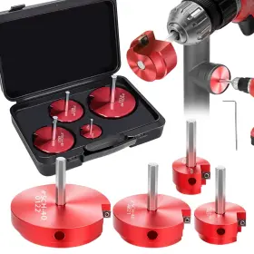 Kn-25ef-v8ev Froggen 4-piece Pvc Pipe Reamer Kit For 1/2 Inch Drills - 1-1/4 2 3 4 Inner Cutter