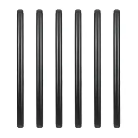 Geilspace 782901876570 6 Pack 1/2 Inch 16 Pre-cut Black Metal Pipe
