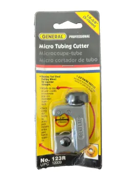 123-r Genral Tools New General Mini Tubing Cutter Pipe 1/8 - 5/8 Usa Made