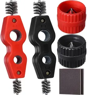 Gorqueen 701213813592 6 Pcs Copper Pipe Cleaner And Reamer Sanding Sponge Set Include 2 Copp