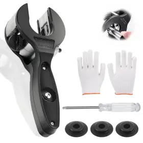 Hisakyst 782860990287 Ratcheting Tubing Cutter With 3 Replacement Blades One-hand Fast Pipe