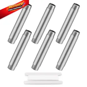 Home Tzh 717121915457 3/4 Inch X6 304 Stainless Steel Pipe Nptx Npt 6 Silver
