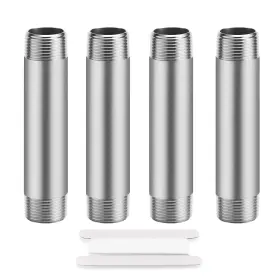 Home Tzh 717121915693 1 Inch X6 304 Stainless Steel Pipe Nptx Npt Male 6 Silver