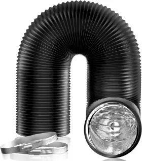 Uspi-429 Hon&guan 5 Inch Air Duct - 16 Ft Long Black Flexible X