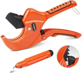 Horusdy 744110029833 2-1/2 Inch Ratchet Pvc Pipe Cutter For Pex Ppr And Plastic Hoses Sk5 St