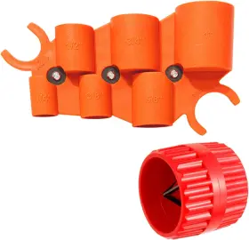 Huarew 744110359343 1/4ftft - 1ftft Depth Gauge And Pipe Deburring Tool Kit 1/8ftft To 1-5/8ftft Inner Oute