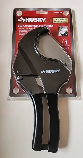 1003002591 Husky Ratcheting Cutter Pvc/cpvc/pp/pex/pe/ruber Hose. Black 2 Inch