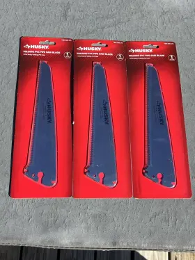 1003005275 Husky Folding Pvc Pipe Saw Blade 3 Packages. # Packs