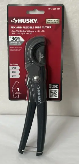 1012-350-144 Husky Flexible Tube Cutter For Up To 1-1/4 Inch Pex And Vinyl 3/4 Pvc 1012350144 R7
