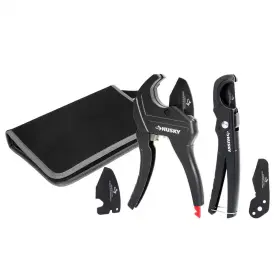 Husky 445000708762 4-piece Pvc Cutting Kit With Foldable Pouch And Replacement Blades