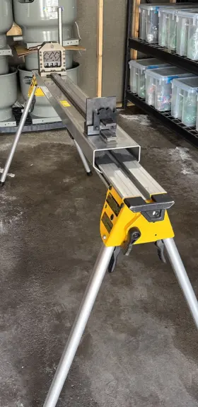 Dc-510 Iboco Din Rail Cutter Welded On A Dewalt Chopsaw Stand- Read