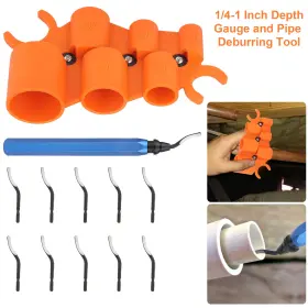 Ibrookauction 616361652989 12pcs 1/4-1 Inch Depth Gauge And Pipe Deburring Tool For Pex Copper Pvc Cpvc Pipes