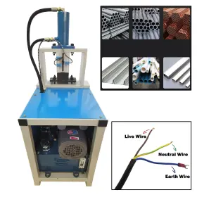 Kk-056656 Illusiyame 220v 1ph Hydraulic Square Round Pipe Hole Punching Arc Cutting Machine