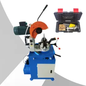 56-056264 Intbuying 220v 3ph 3kw Pipe Cutting Machine Metal Circular Cold Saw 0-45 /90 Angle