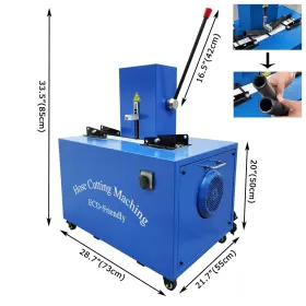 180-190rpm Intbuying Int-056946 110v Electric Eco-friendly Dust-free Hose Cutting Machine 0.2 Inch -2 3kw