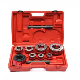 Kaibrite 742484424834 Bspt Ratchet Pipe Threader Kit Ratcheting Threading Tool Set With 7 Dies A