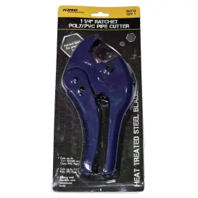 King 719362463100 Innovation 1 Ratchet Poly Pvc Pipe Cutter Pointed Heat Treated Blade