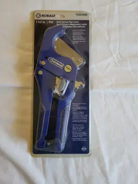0361945 Kobalt 1 1/2 Pvc Polyethelene Quick Release Pipe Cutter - Sealed Package