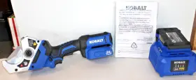 Kpc-124b-03 Kobalt 24v Li-ion Pvc And Pex Cutter Kit With Battery Charger Tested