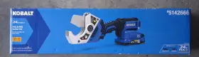 Kobalt Kpc-198 24v Max Ratchet Pvc And Pex Pipe Cutter 3/8-2-3/8 Inc. Batt Chrgr