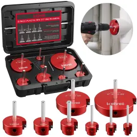 Us-tk-015 Kolvoii 8 Pcs Pvc Pipe Reamer Kit Contains 4 Inch 3 2 1-1/2 Inc