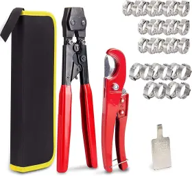 2098 Kotto 445019279253 Ratchet Pex Crimping Clamp Cinch Tool And Pipe Hose Cutter Meets Astm &