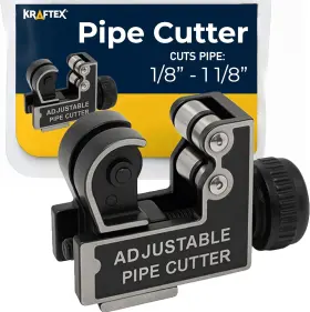 Kraftex 313104947974 Pipe Cutter 1/8 Inch - 1 Tube Tool For Copper Stainless Steel Tu