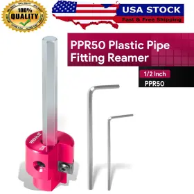 Ppr50 Ky-auto Premium 1/2ftft Pvc Pipe Reamer With 1/4 Inch Hex Shaft Plastic Fitting