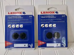 Lenox 1921695 New Lot Of 2 Pc Stainless Steel Tubing Cutter Wheels 3/4 Inch 19mm