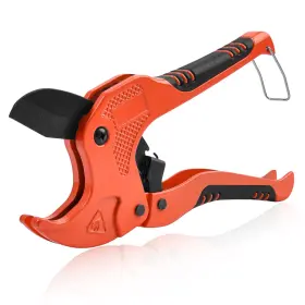Leontool 2gd2077-fba Pvc Pipe Cutter Cuts Up To 1-5/8 Inch 42mm Ratchet Tangerine And Black