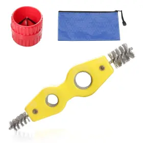 9gd1065 Leontool Copper Pipe Cleaner And Reamer Value Set With Tool Pouch 4 In 1 Tubing