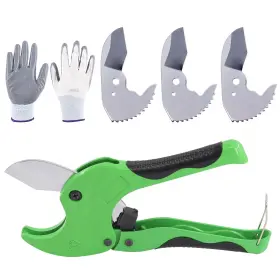 Mardatt 713741478488 Professional Pvc Pipe And Tube Cutter Tools Kit Including 3 Spare Blades Glove